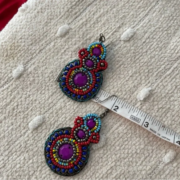 Colorful Beaded Earrings - Picture 5 of 5